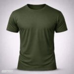 Mockup Base Camiseta Verde Militar Adulto