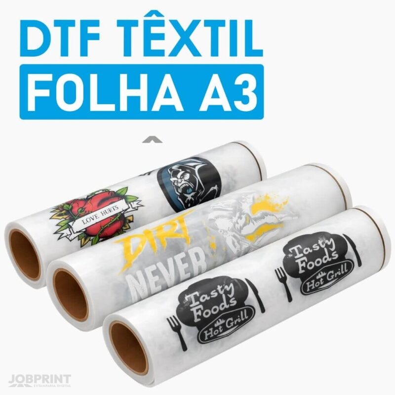 Impressões em DTF Têxtil - Folha A3