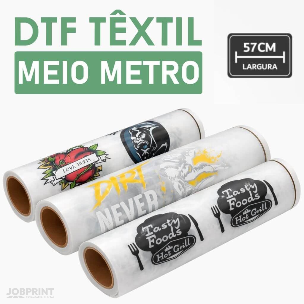 Impressões em DTF Têxtil - Meio Metro Linear Impressões em DTF Têxtil - Meio Metro Linear
