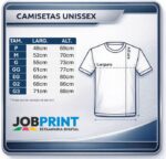 Tamanhos Camisetas Unissex
