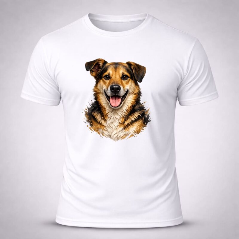 Camiseta Branca Cachorro