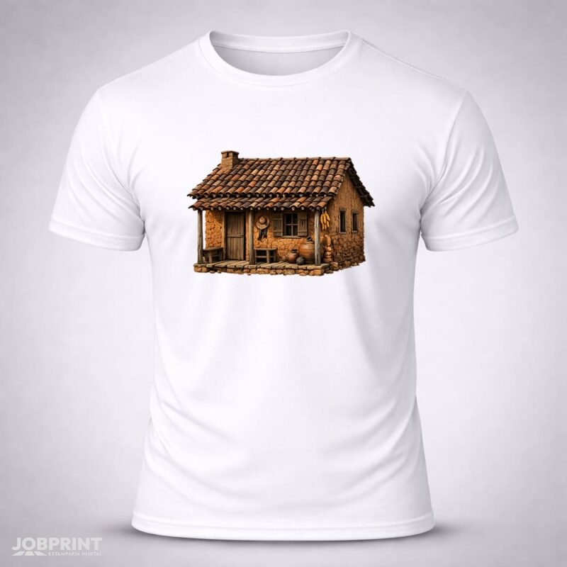 Camiseta Branca Casa de Barro