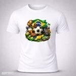 Camiseta Branca Futebol do Brasil