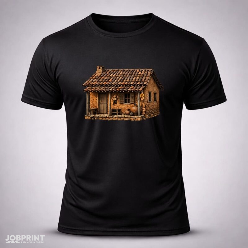 Camiseta Preta Casa de Barro