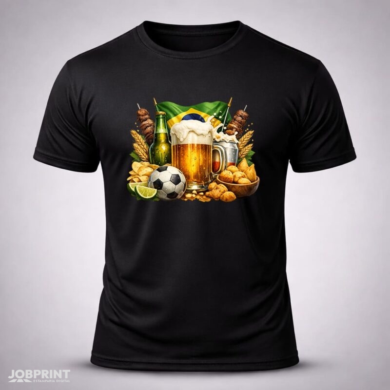 Camiseta Preta Cerveja - Paixão Nacional