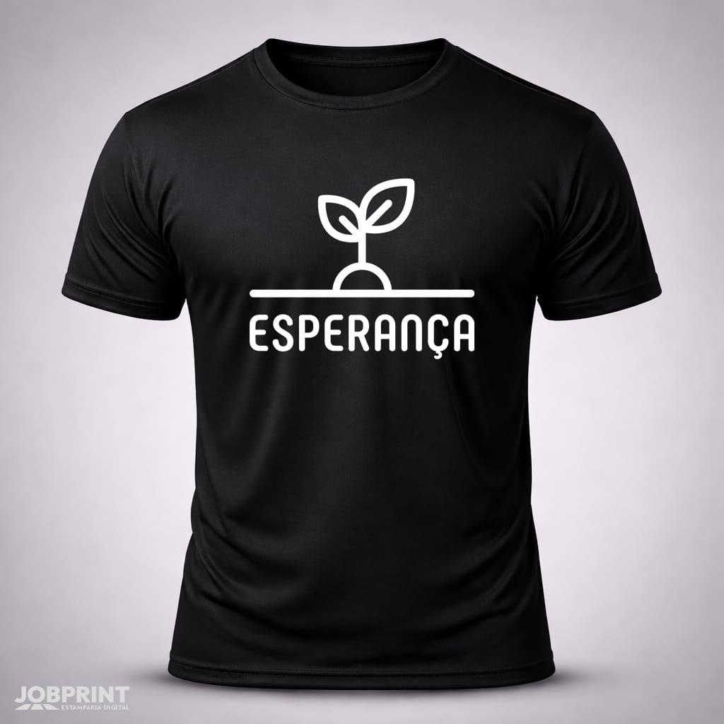 Camiseta Preta Esperança Camiseta Preta Esperança