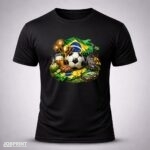 Camiseta Preta Futebol do Brasil