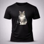 Camiseta Preta Gato