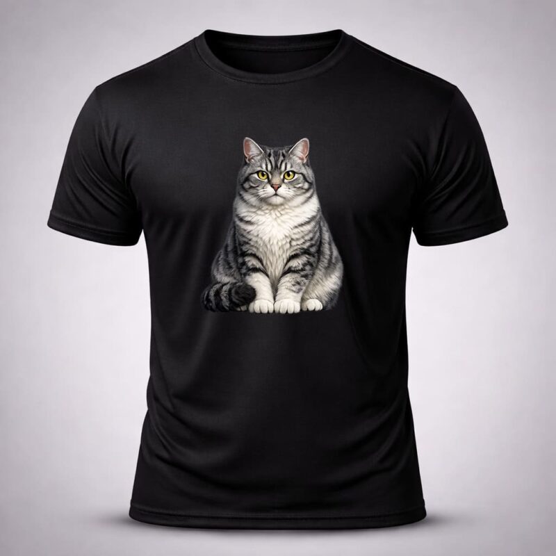 Camiseta Preta Gato