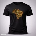 Camiseta Preta Mapa do Brasil