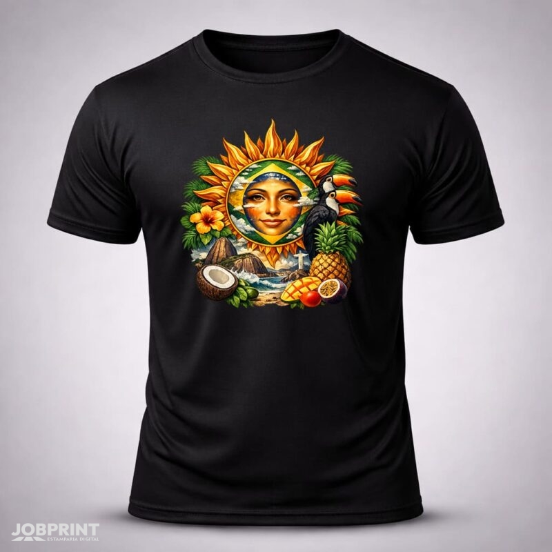 Camiseta Preta Sol do Brasil