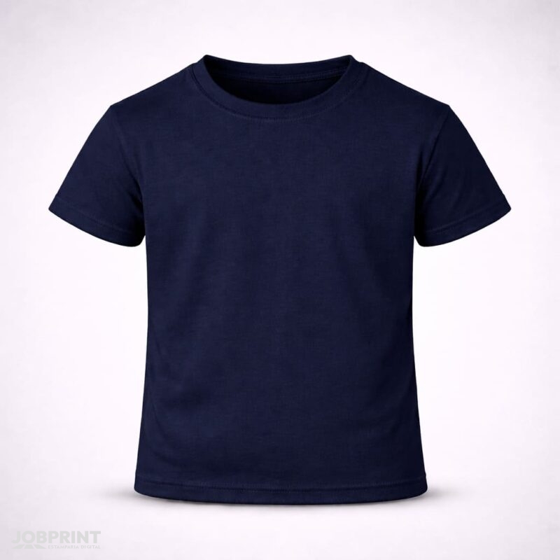 Mockup Base Camiseta Azul Marinho Infantil