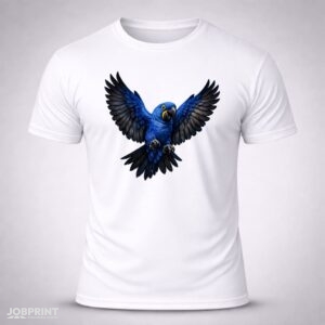 Camiseta Branca Arara Azul