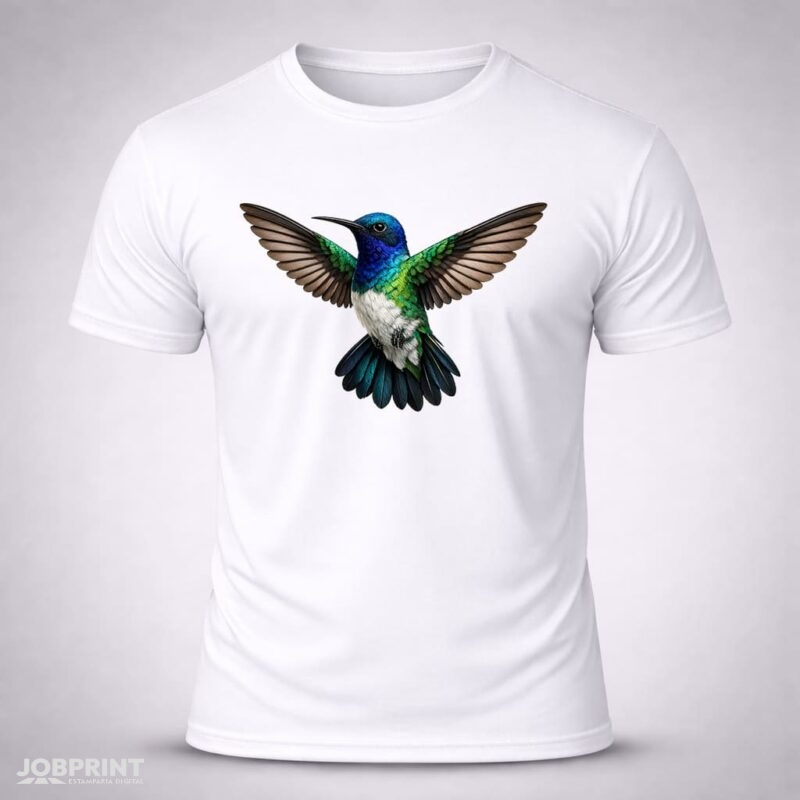 Camiseta Branca Beija Flor