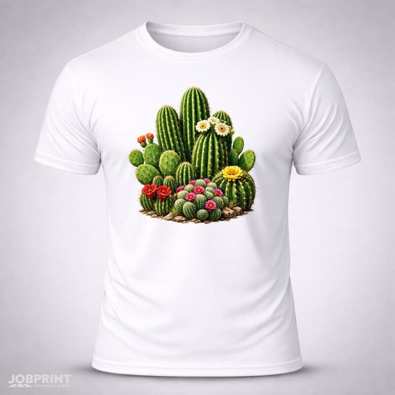 Camiseta Branca Cacto
