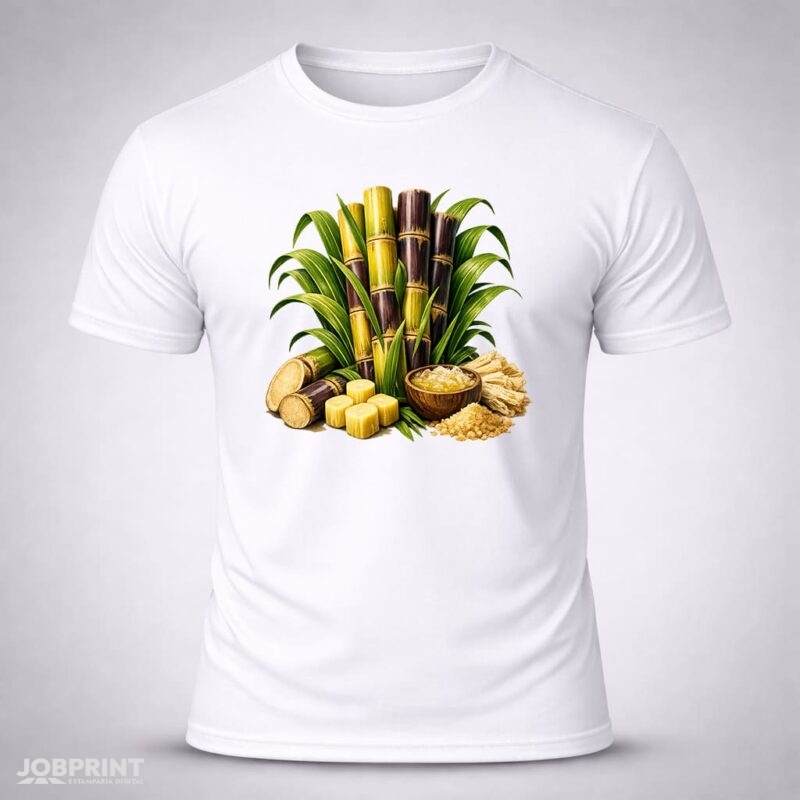 Camiseta Branca Cana de Açucar