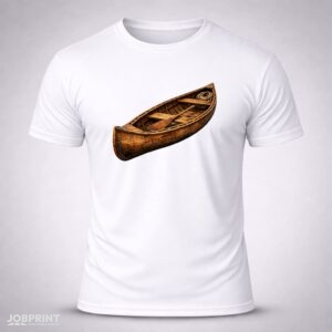 Camiseta Branca Canoa de Madeira