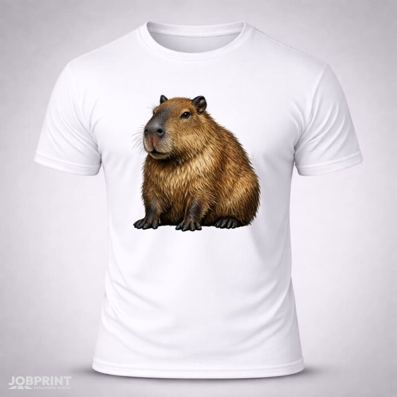 Camiseta Branca Capivara