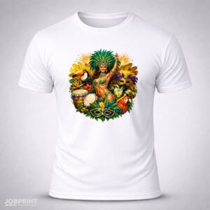 Camiseta Branca Carnaval Brasileiro