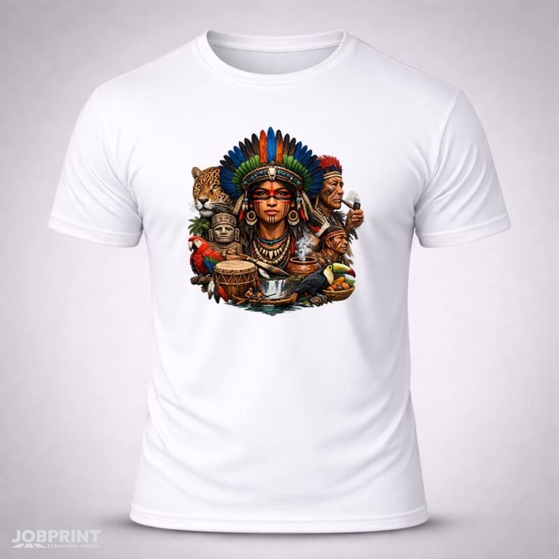 Camiseta Branca Cultura Indígena