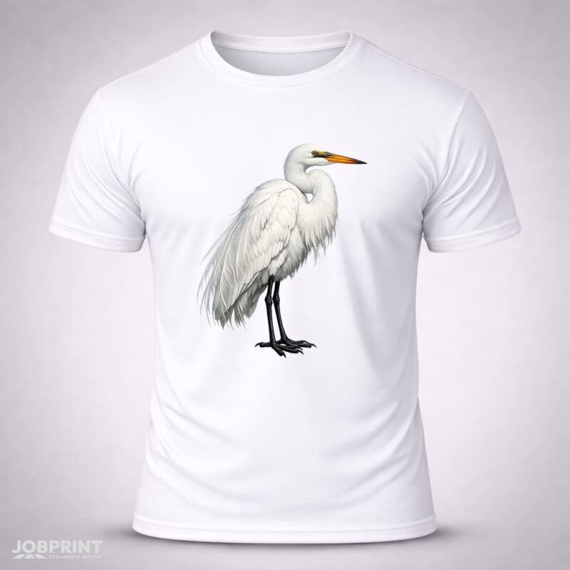 Camiseta Branca Garça