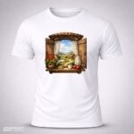 Camiseta Branca Janela do Interior