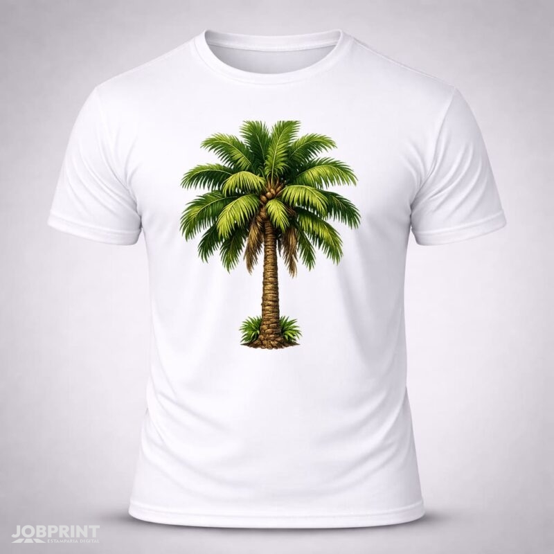 Camiseta Branca Palmeira