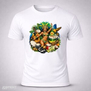 Camiseta Branca Samba do Brasil