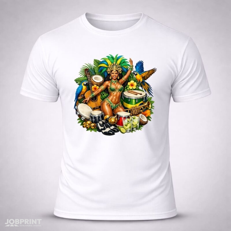 Camiseta Branca Samba do Brasil