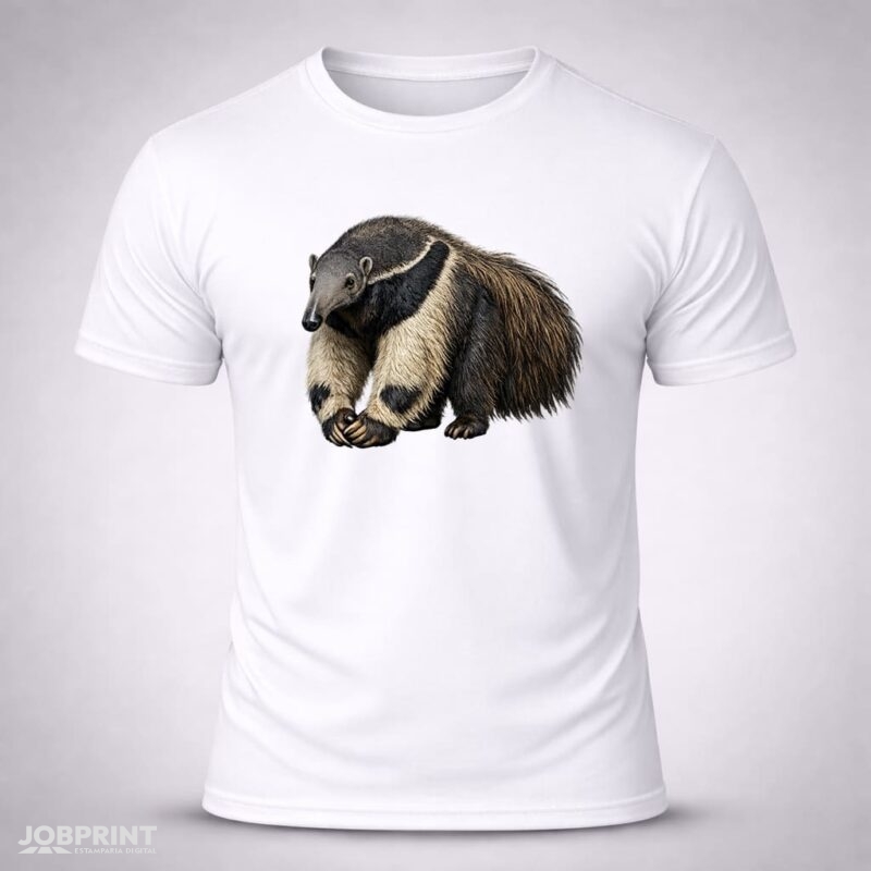 Camiseta Branca Tamanduá Bandeira