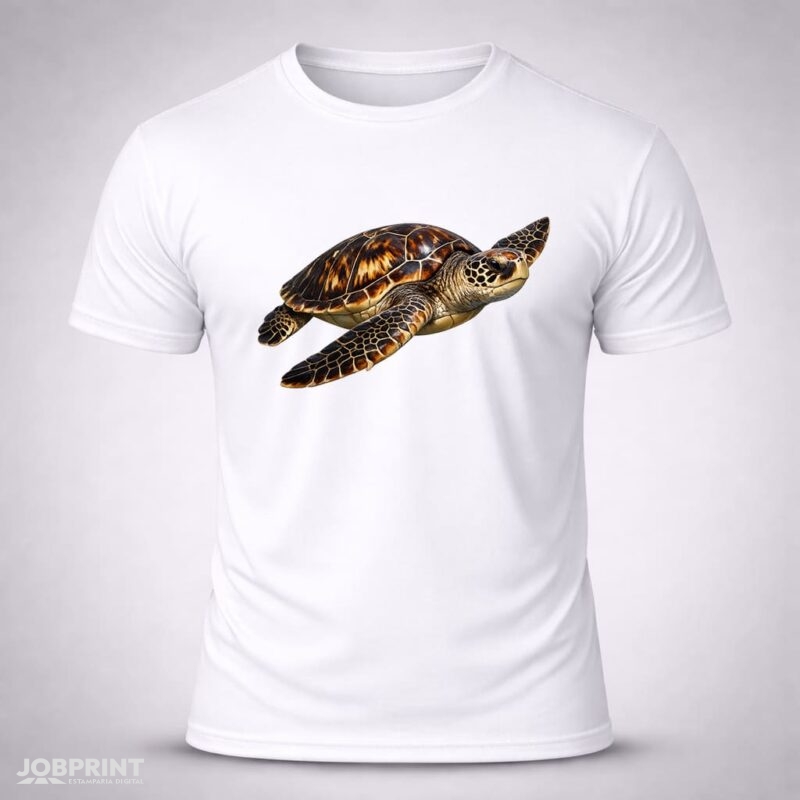 Camiseta Branca Tartaruga Marinha