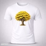 Camiseta Branca Ypê Amarelo