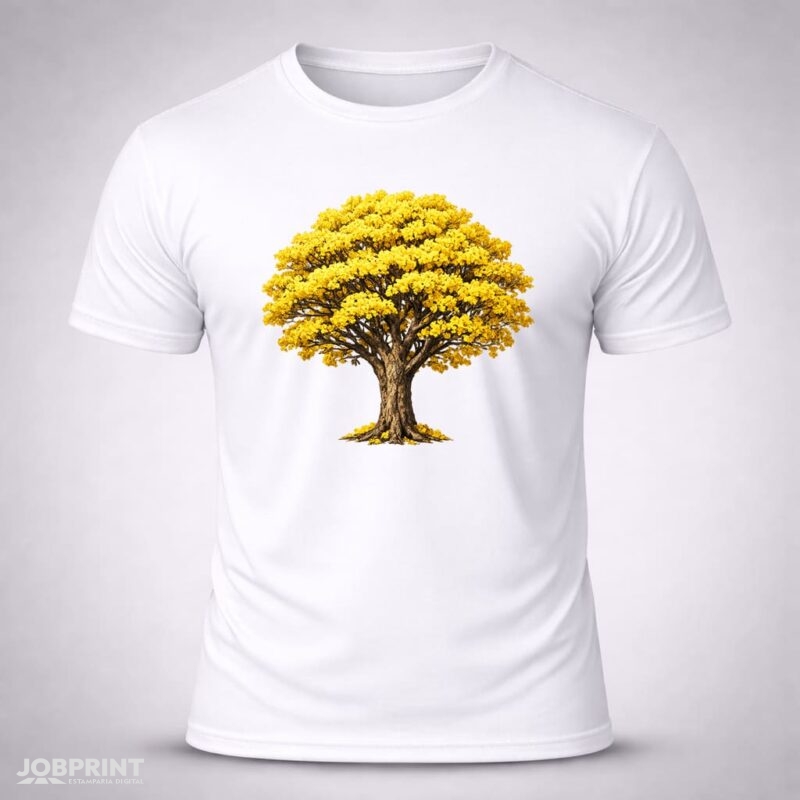 Camiseta Branca Ypê Amarelo