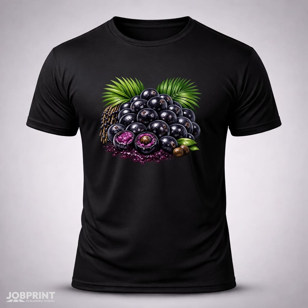Camiseta Preta Açaí Camiseta Preta Açaí