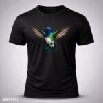 Camiseta Preta Beija Flor