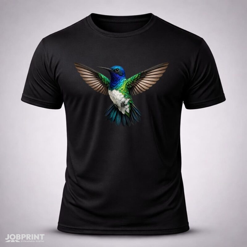 Camiseta Preta Beija Flor