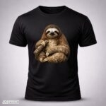 Camiseta Preta Bicho Preguiça