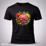 Camiseta Preta Bromélias