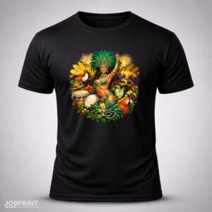 Camiseta Preta Carnaval Brasileiro