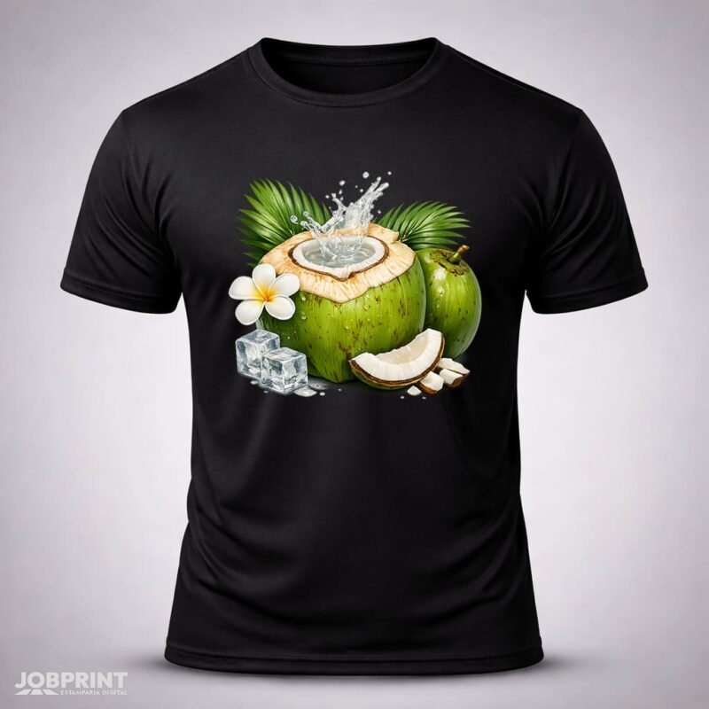 Camiseta Preta Coco Verde