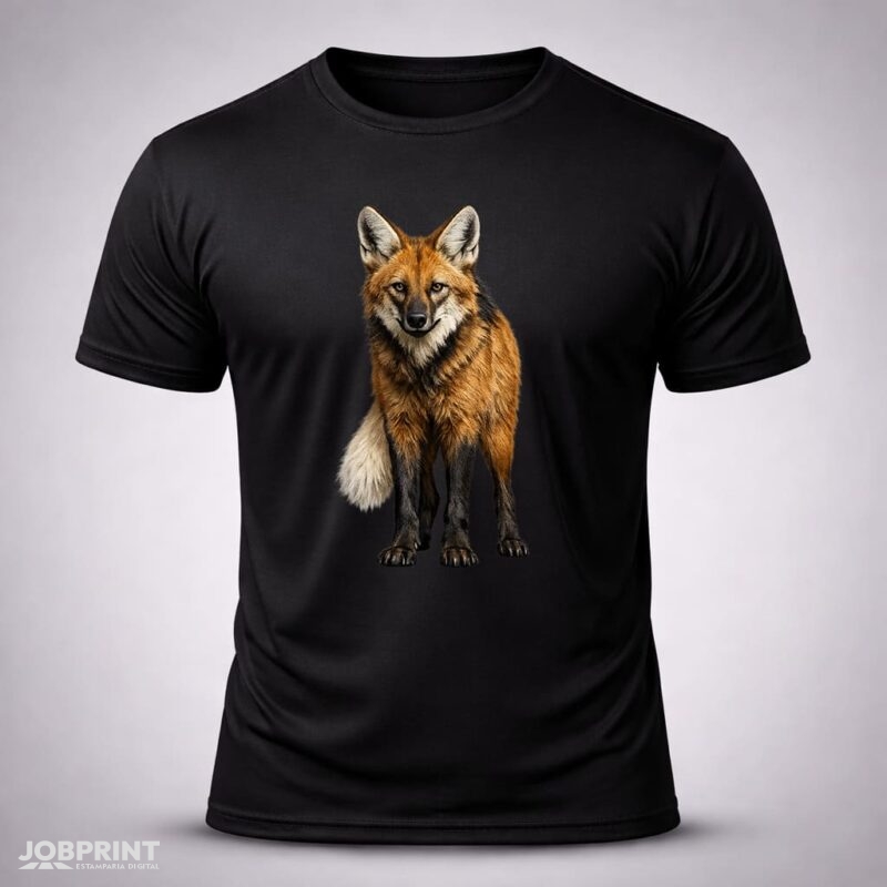 Camiseta Preta Lobo Guará