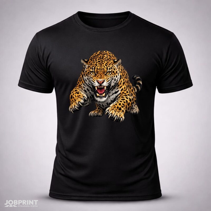 Camiseta Preta Onça Pintada