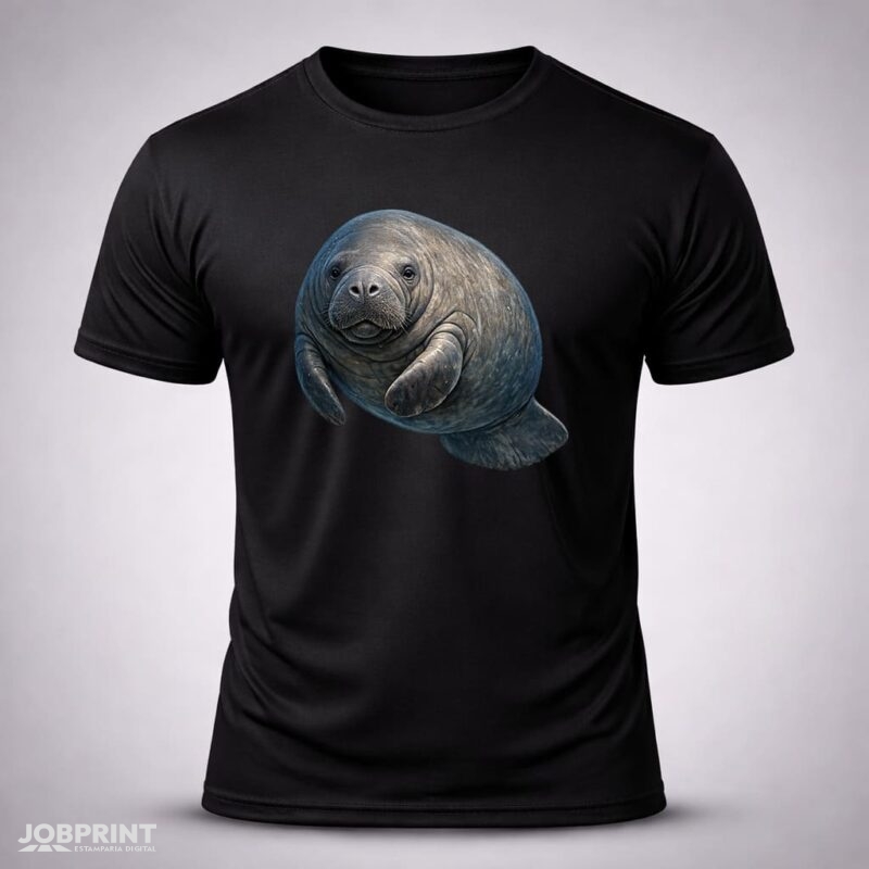 Camiseta Preta Peixe Boi