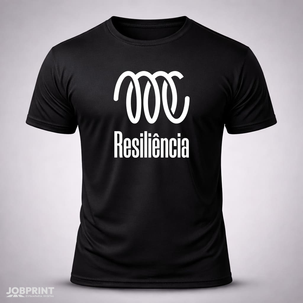 Camiseta Preta Resiliência Camiseta Preta Resiliência