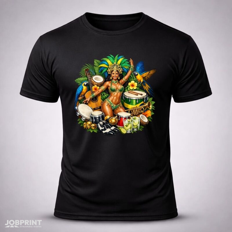 Camiseta Preta Samba do Brasil