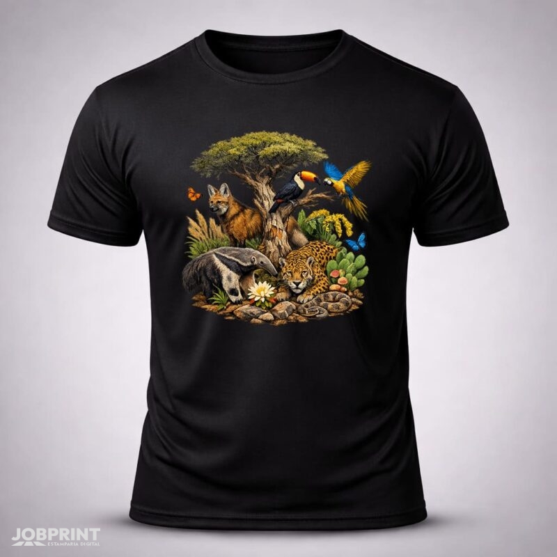 Camiseta Preta Serrado Brasileiro