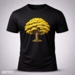 Camiseta Preta Ypê Amarelo