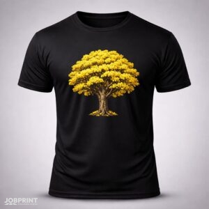 Camiseta Preta Ypê Amarelo