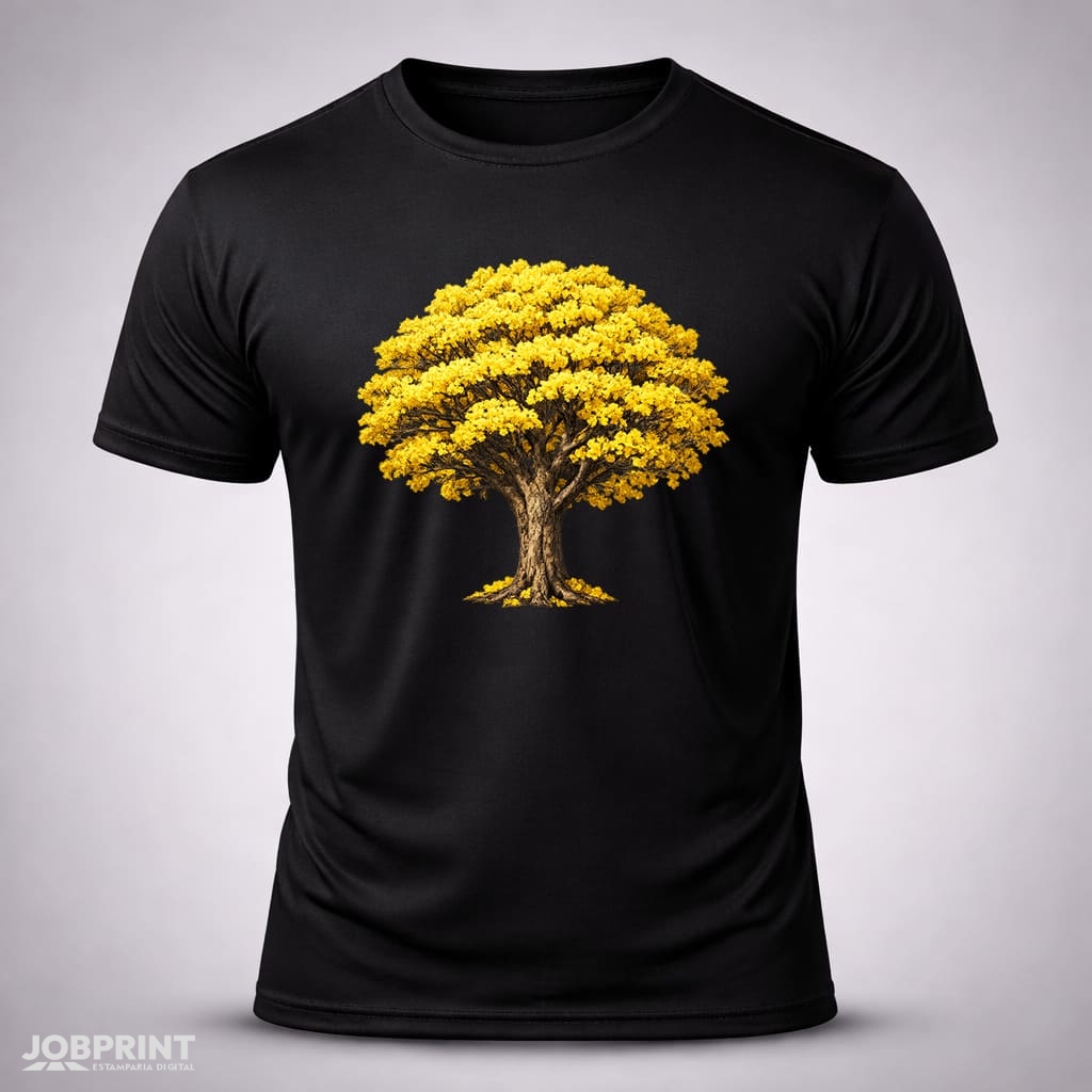 Camiseta Preta Ypê Amarelo Camiseta Preta Ypê Amarelo